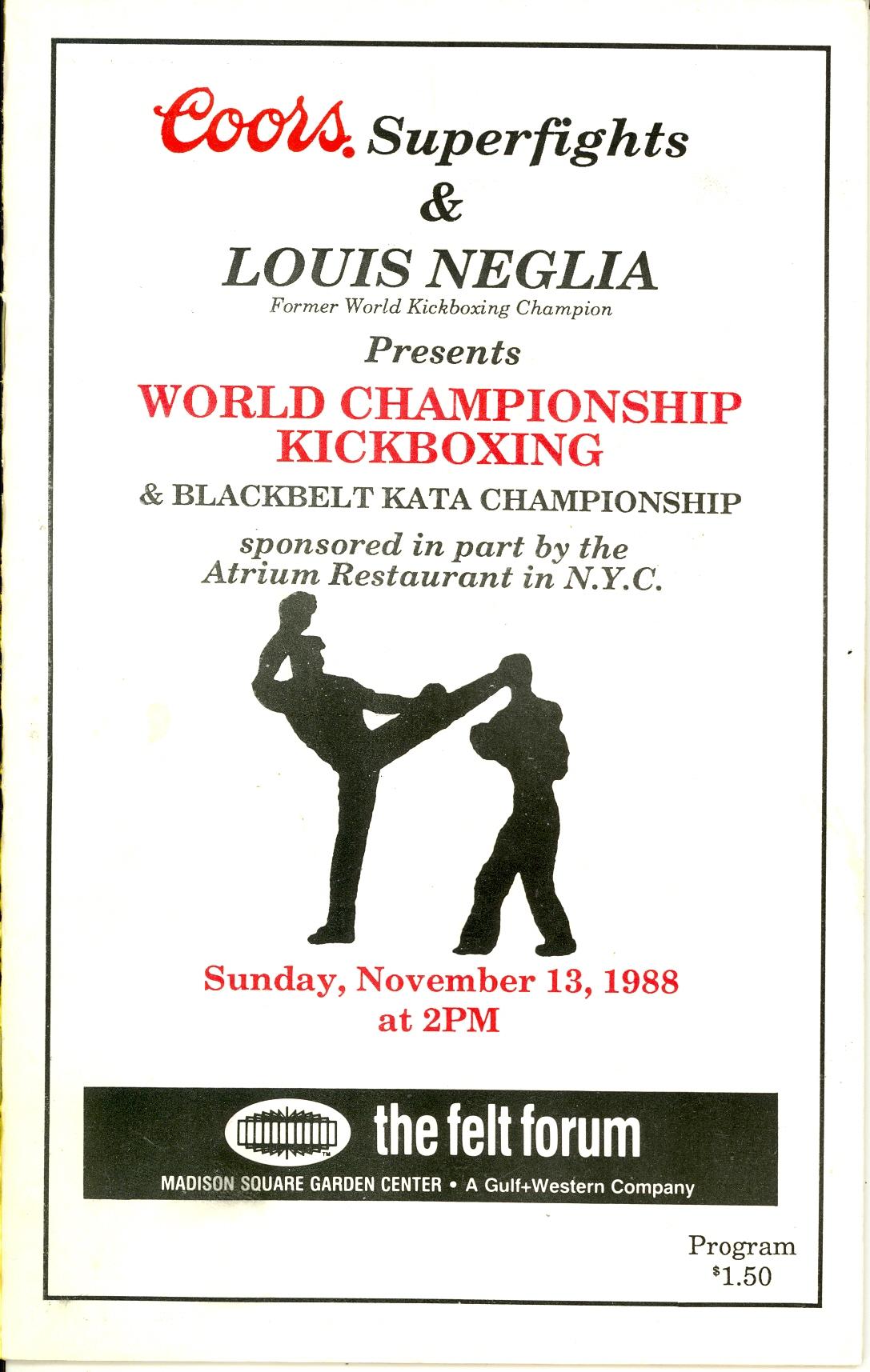 1988 World Championship Kickboxing Program